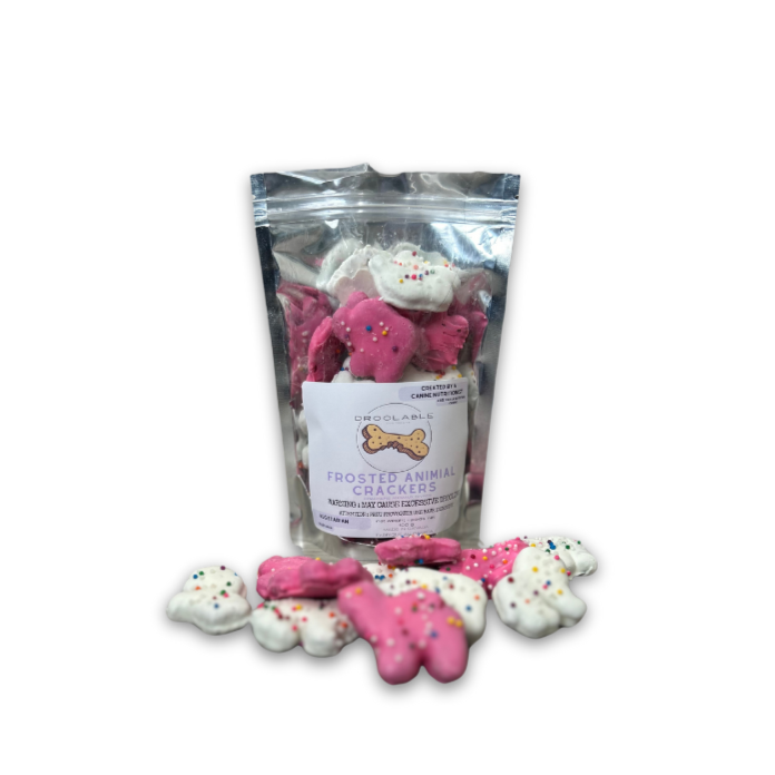 Frosted Animal Crackers | All natural dog treats